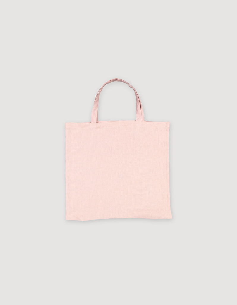Faded Pink Linen Tote Bag